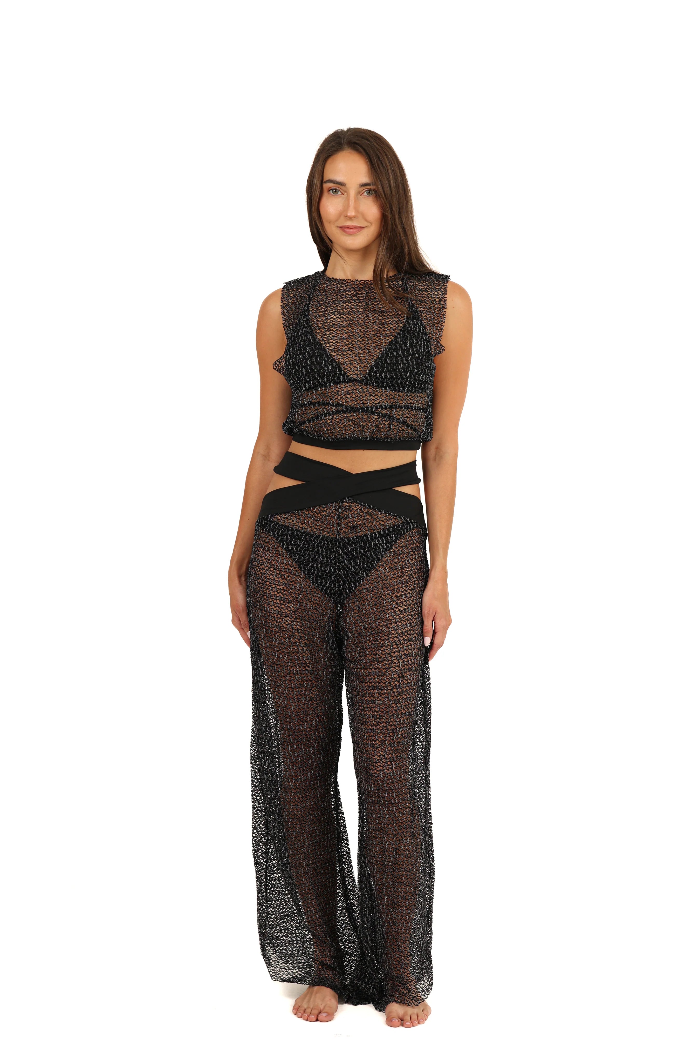 Papaya Lace Top Negro