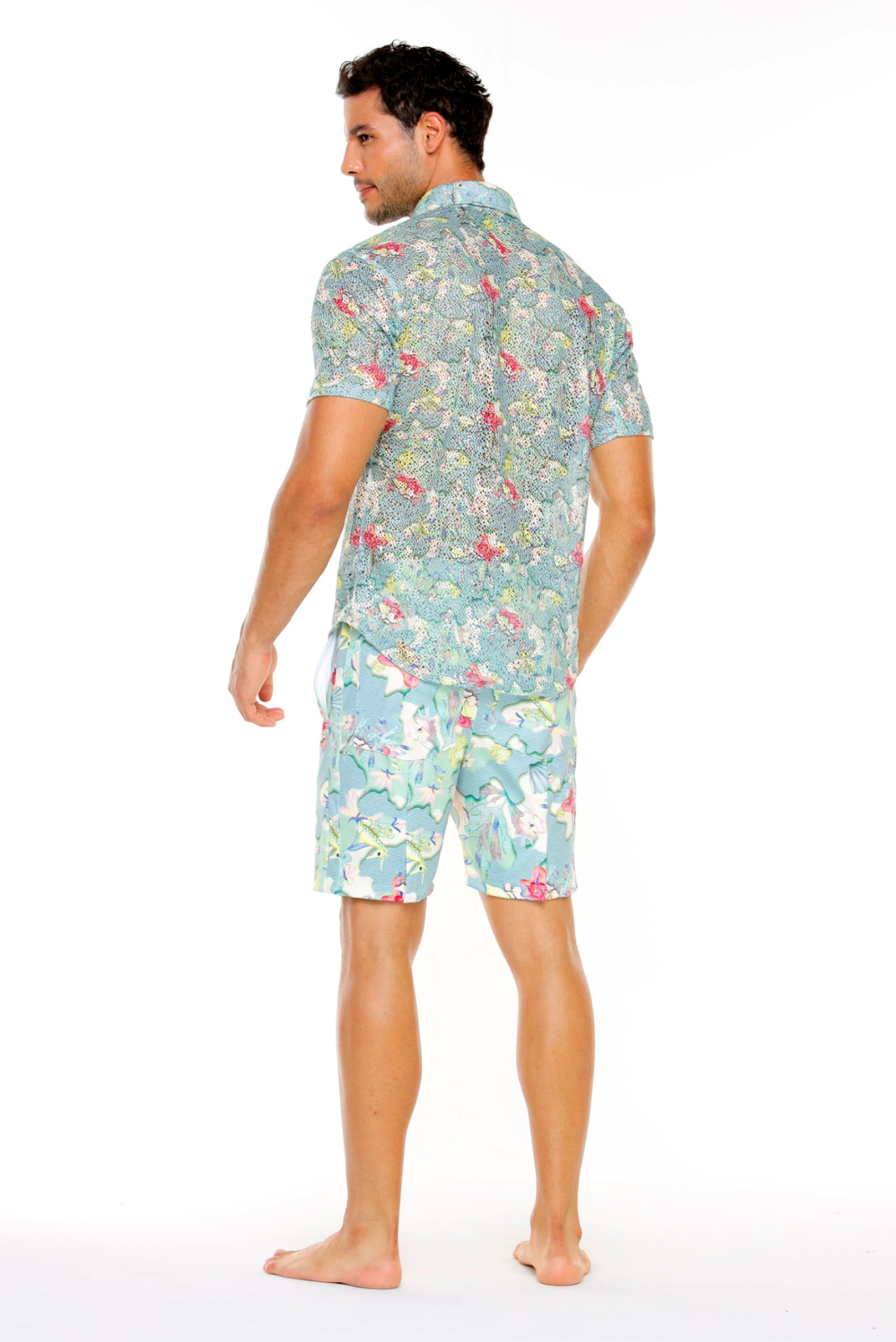 BERMUDA TALO ESTAMPADO MENTA