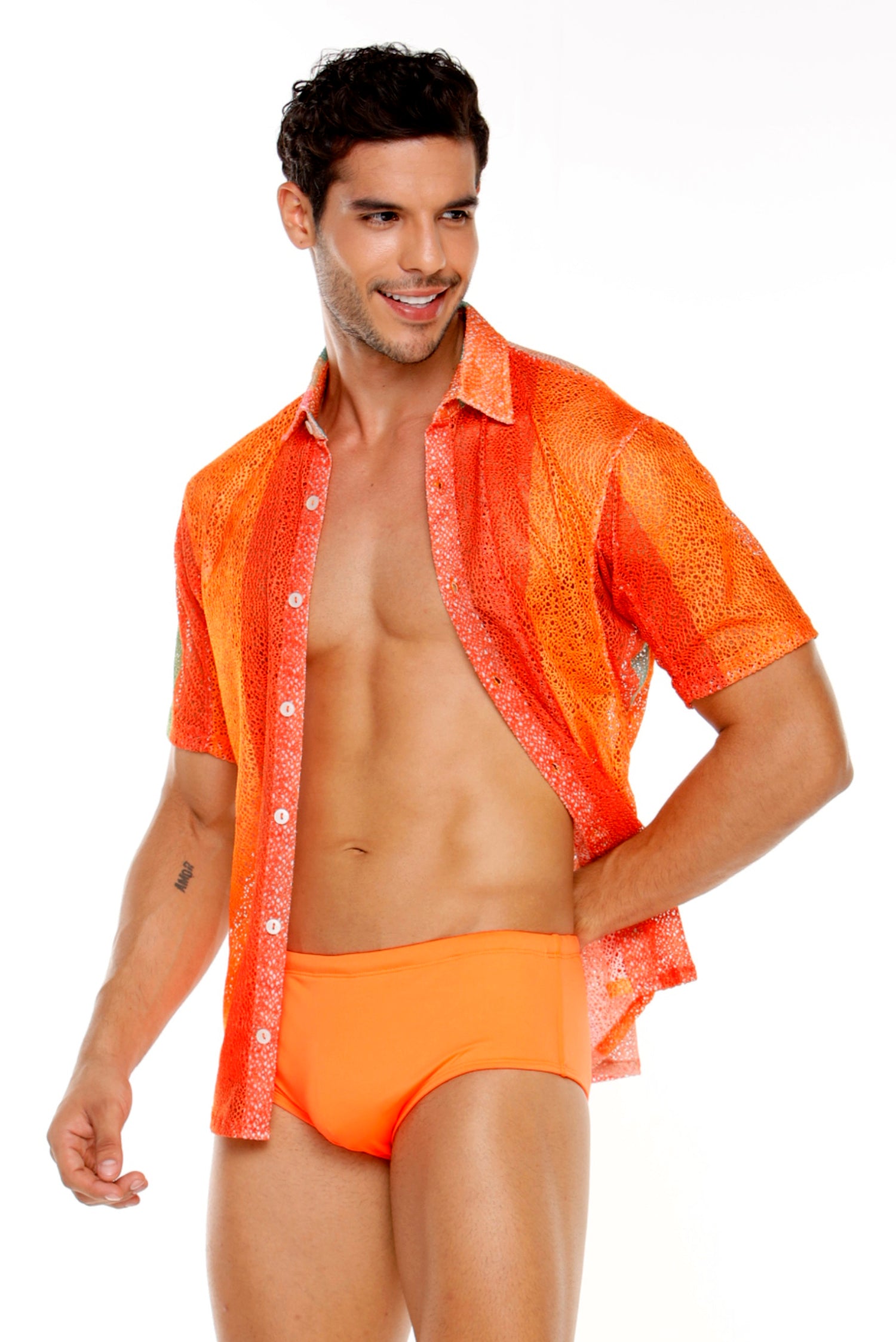 PANTALONETA DE BAÑO EGEO NARANJA NEÓN