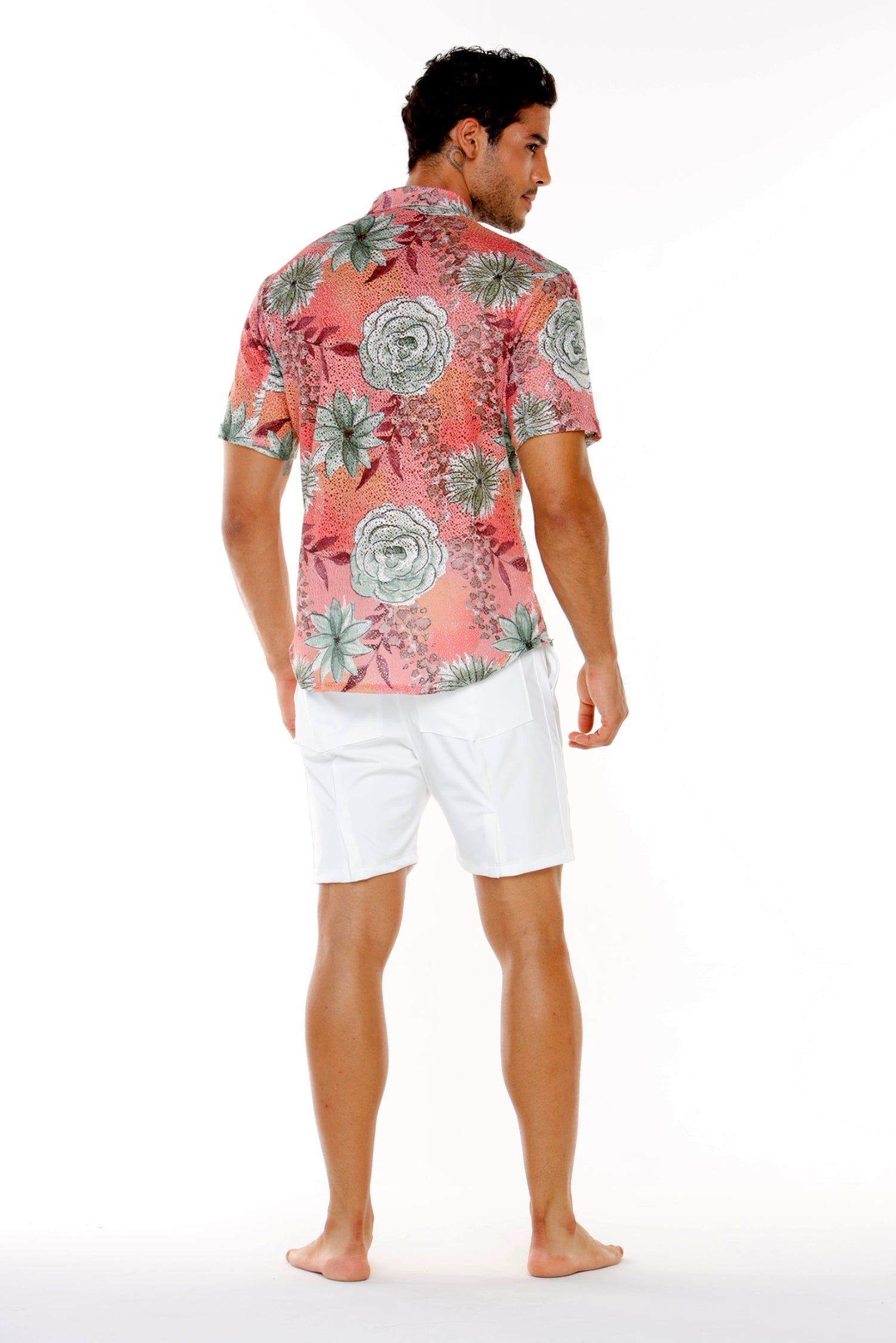 Camisa Papaya en Malla Unisex Bioflor Rosada