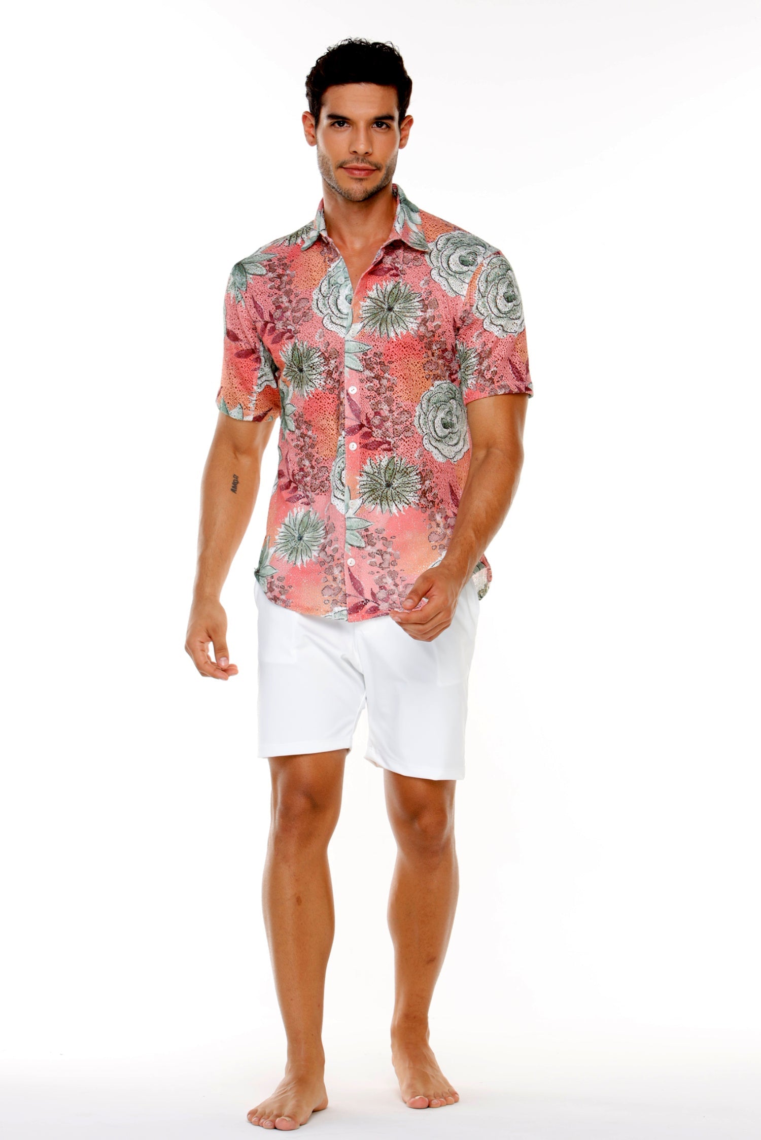 Camisa Papaya en Malla Unisex Bioflor Rosada