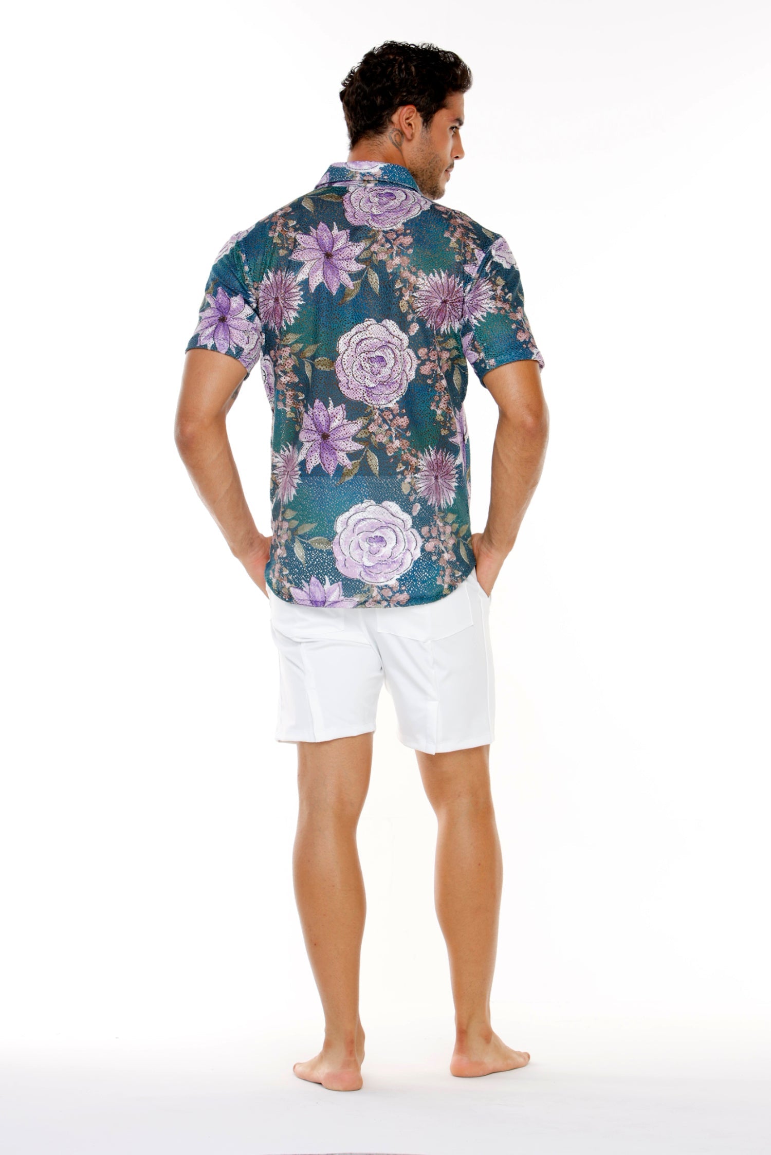 Camisa Papaya en Malla Unisex Bioflor Petróleo