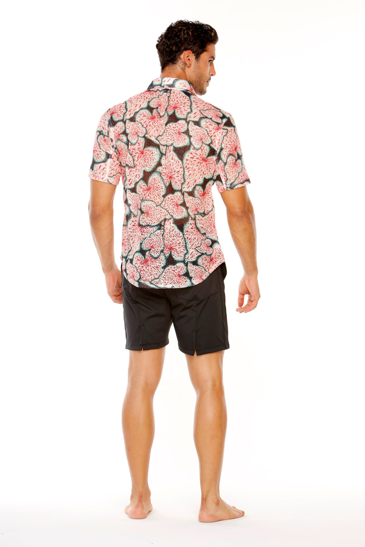 Camisa Papaya en Malla Unisex Hojas