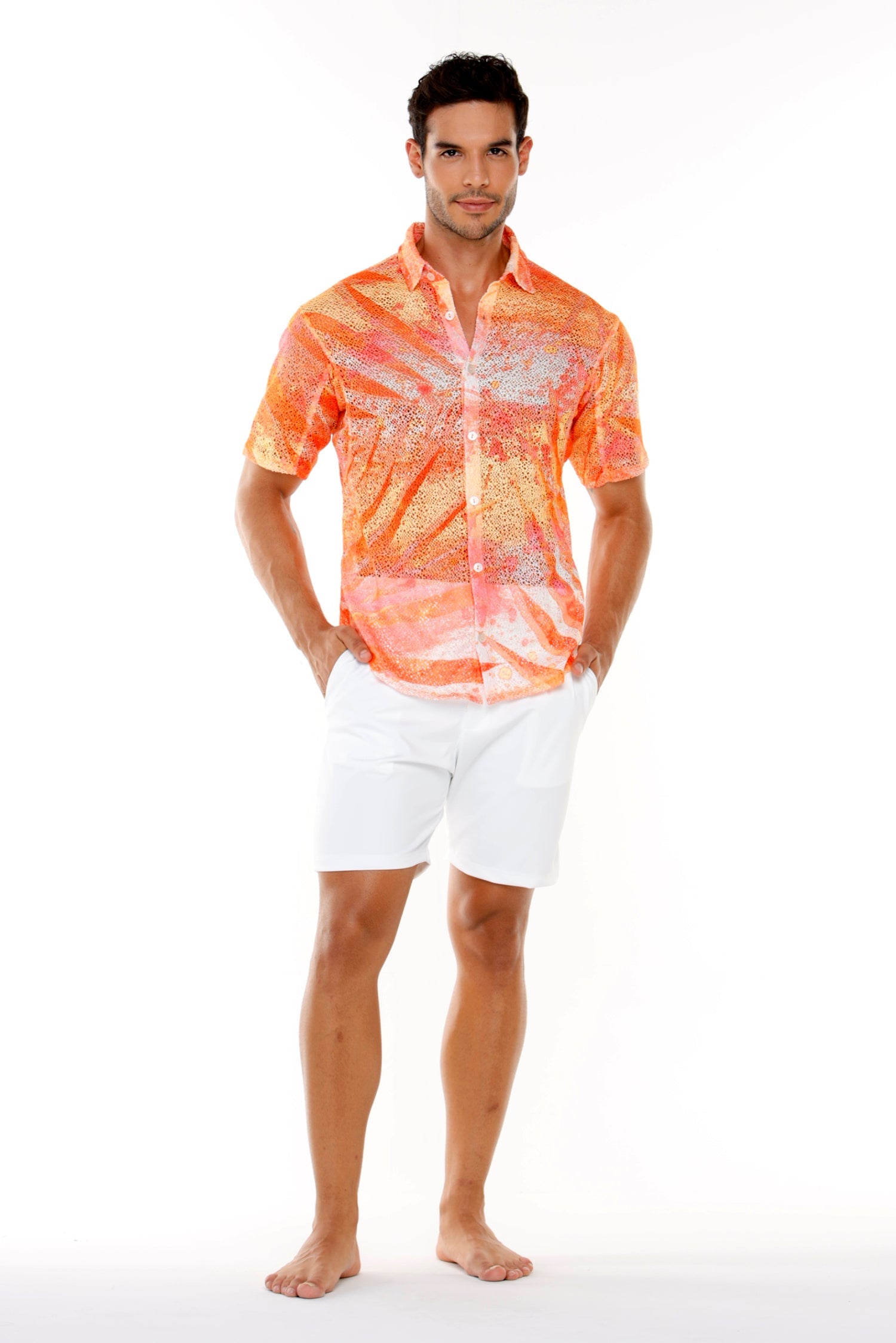 Camisa Papaya en Malla Unisex Naranja