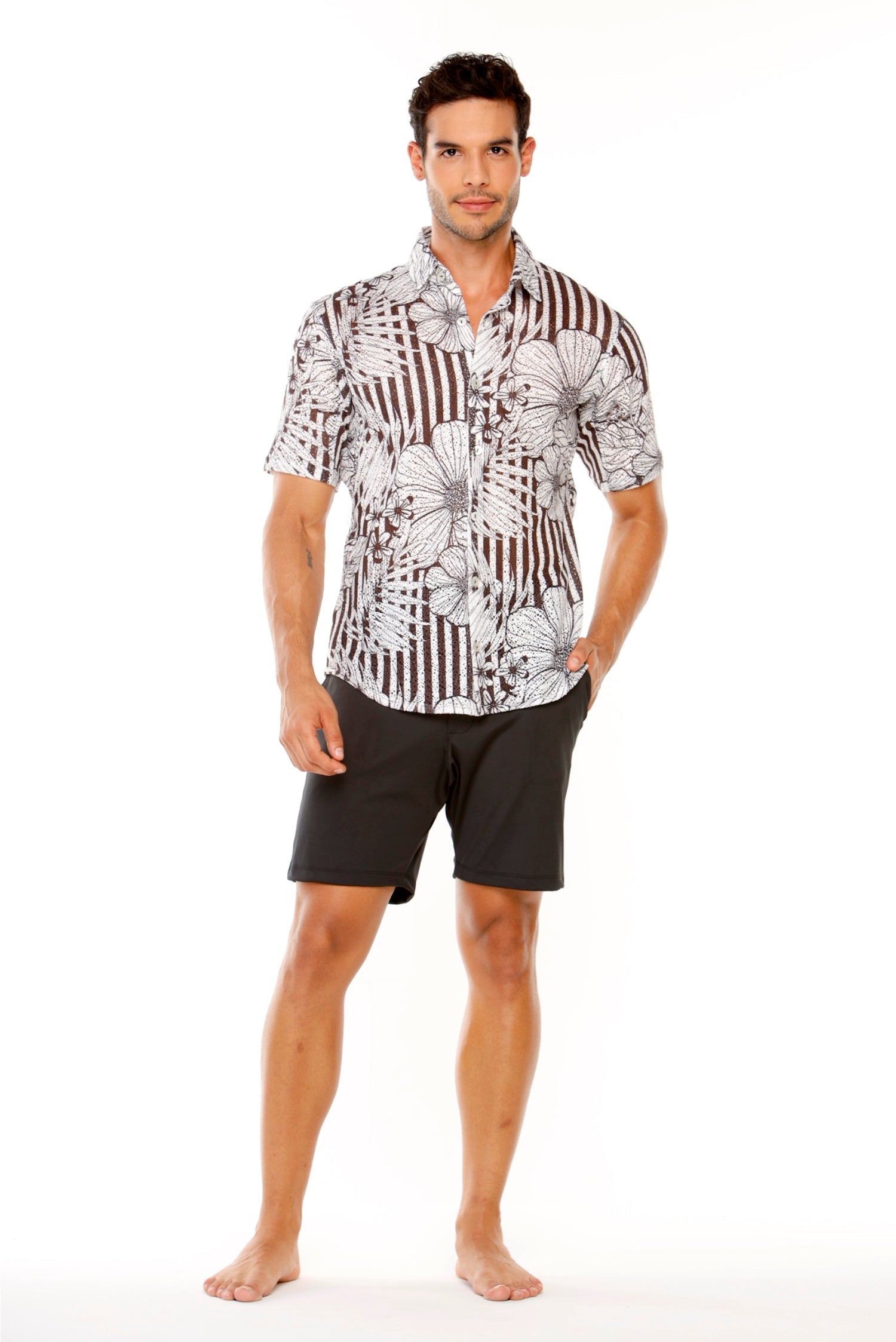 Camisa Papaya en Malla Unisex Tony Blanca