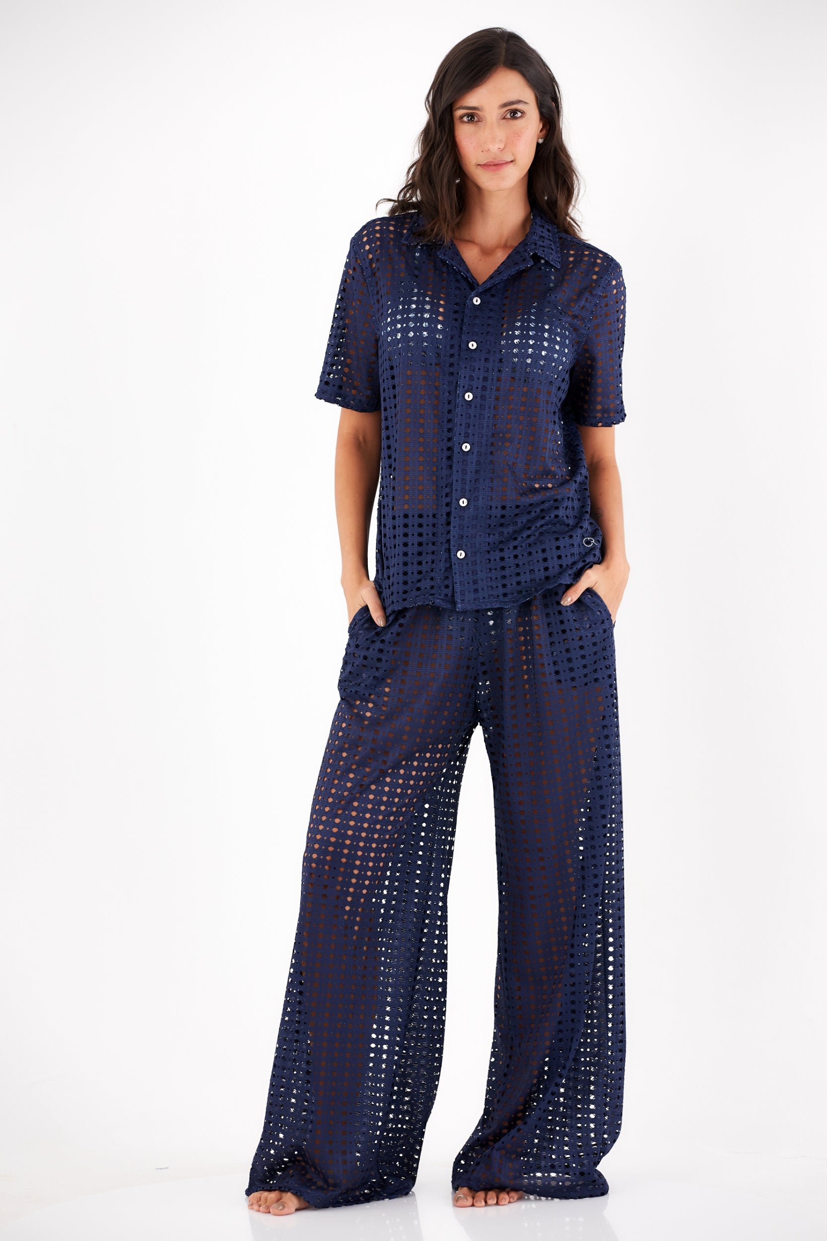 CAMISA AVA OVERSIZE AZUL OSCURO